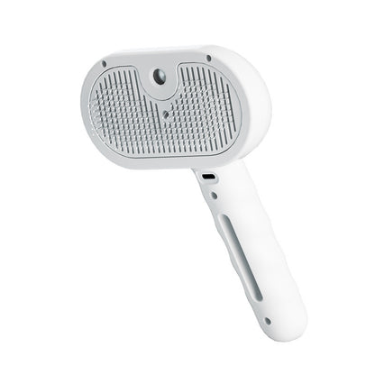 2-in-1 Electric Pet Spray Grooming Brush | Self-Cleaning Deshedding Comb