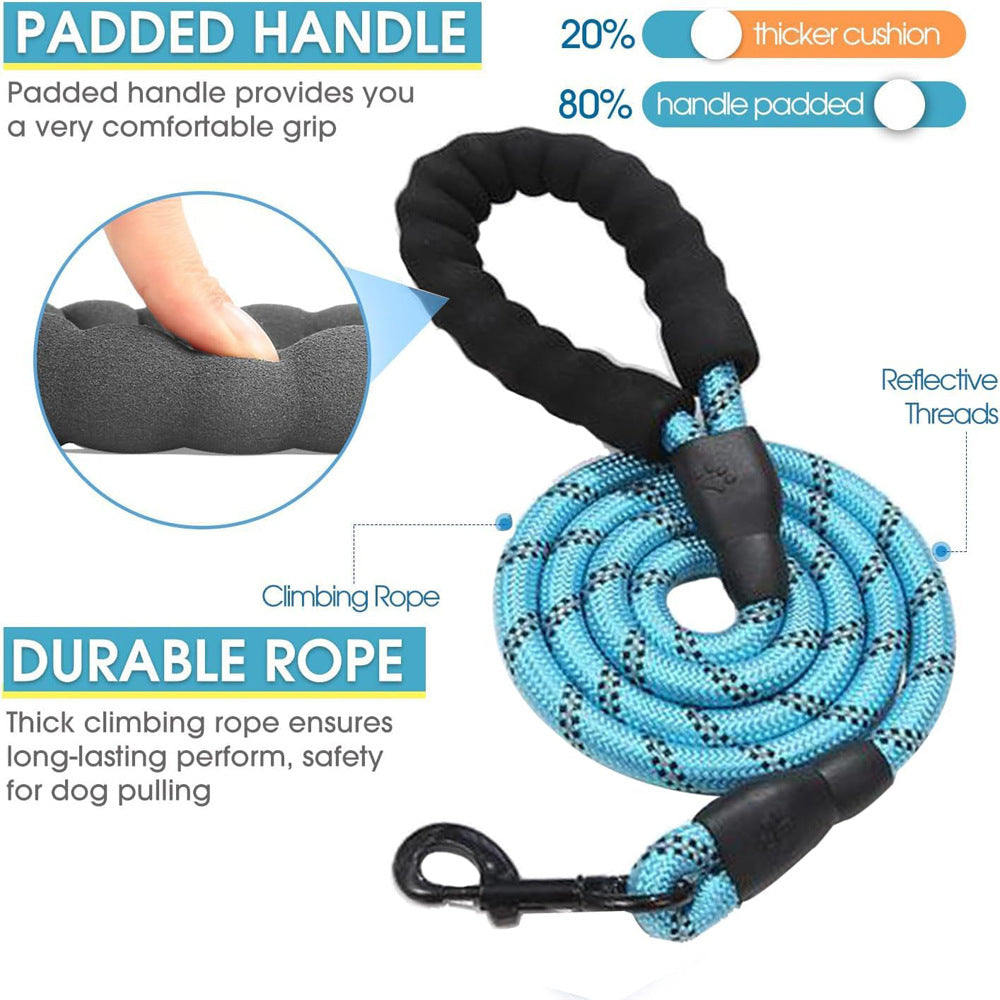 Triple Bungee Dog Leash with Reflective Shock-Absorbing Design
