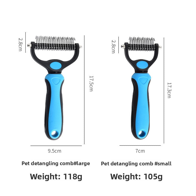Universal Pet Hair Removal & Detangling Comb for Dogs & Cats