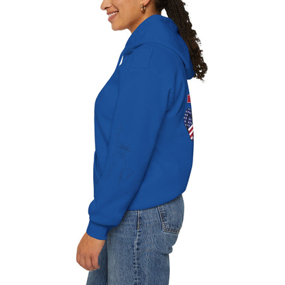 Patriotic 'America of Unmatched Greatness' Hoodie – USA Flag LOVE Graphic