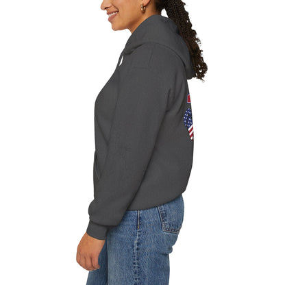 Patriotic 'America of Unmatched Greatness' Hoodie – USA Flag LOVE Graphic