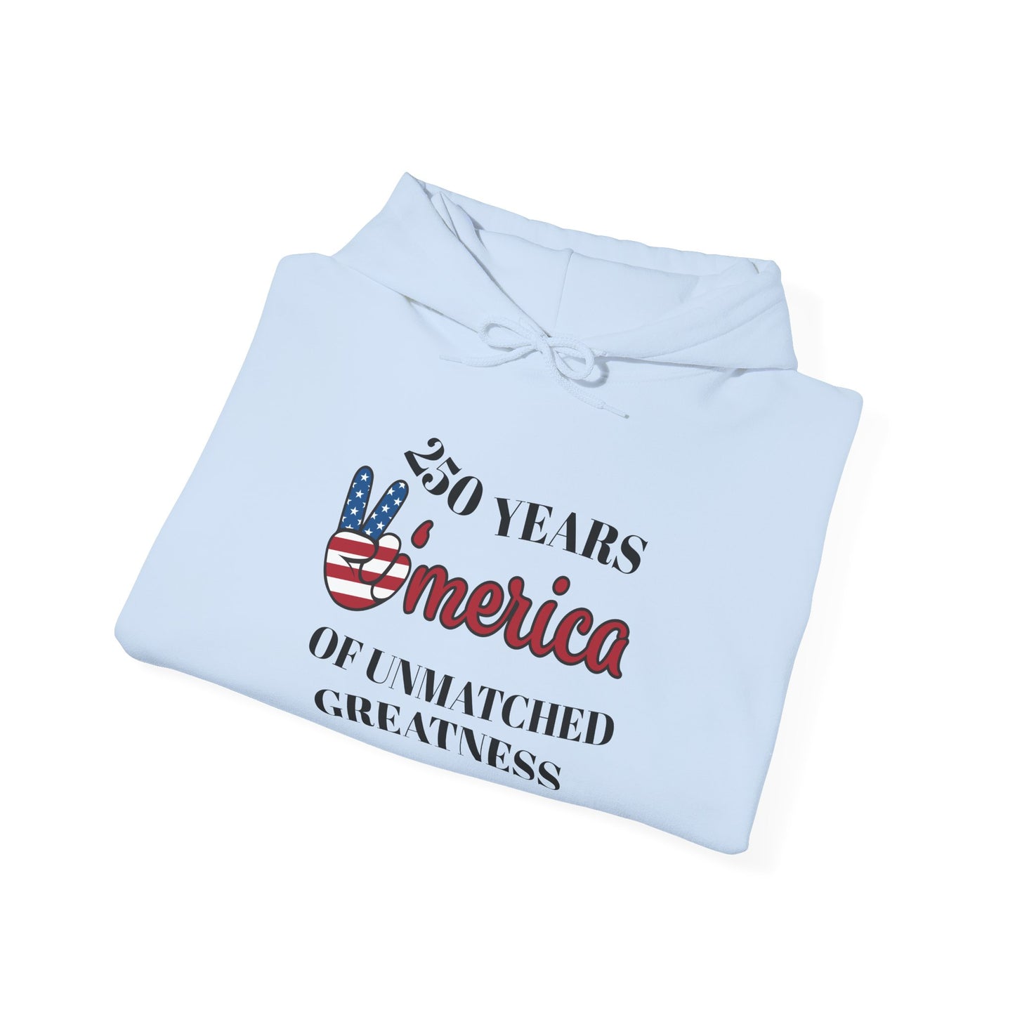 Patriotic 'America of Unmatched Greatness' Hoodie – USA Flag LOVE Graphic