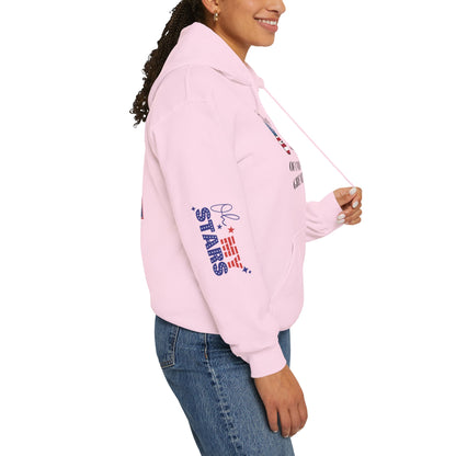 Patriotic 'America of Unmatched Greatness' Hoodie – USA Flag LOVE Graphic