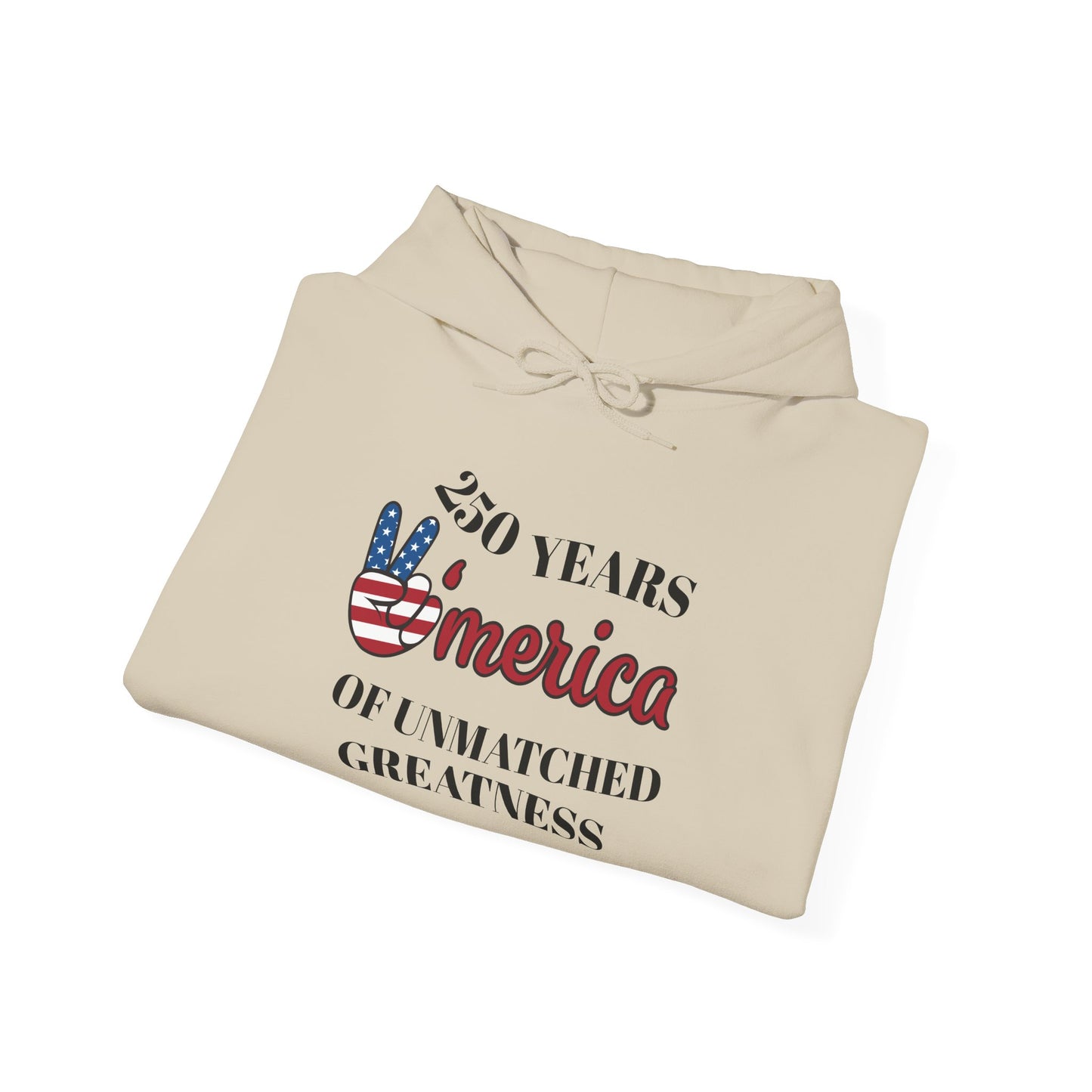 Patriotic 'America of Unmatched Greatness' Hoodie – USA Flag LOVE Graphic