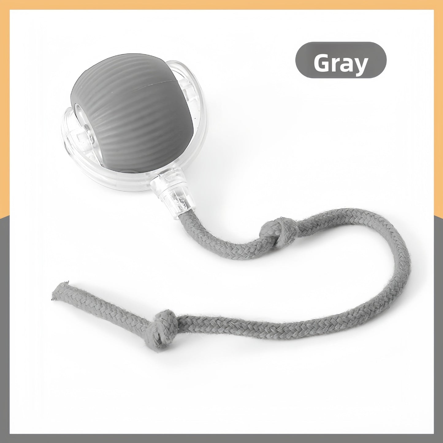 Rechargeable Smart Interactive Pet Ball ? Automatic Bouncing & Teaser Rope Toy for Dogs & Cats