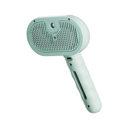 2-in-1 Electric Pet Spray Grooming Brush | Self-Cleaning Deshedding Comb
