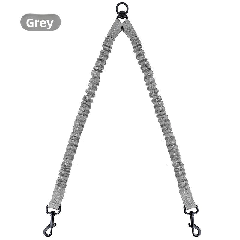 Dual Bungee Dog Leash with Anti-Tangle Double Attachment