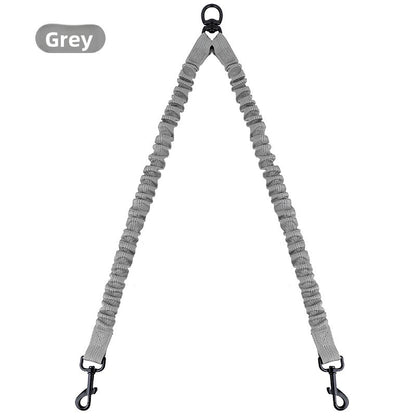 Dual Bungee Dog Leash with Anti-Tangle Double Attachment