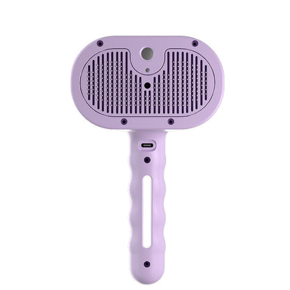 2-in-1 Electric Pet Spray Grooming Brush | Self-Cleaning Deshedding Comb