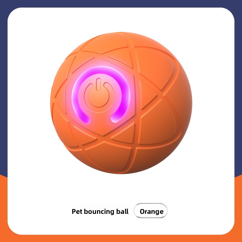 Rechargeable Smart Interactive Pet Ball ? Automatic Bouncing & Teaser Rope Toy for Dogs & Cats