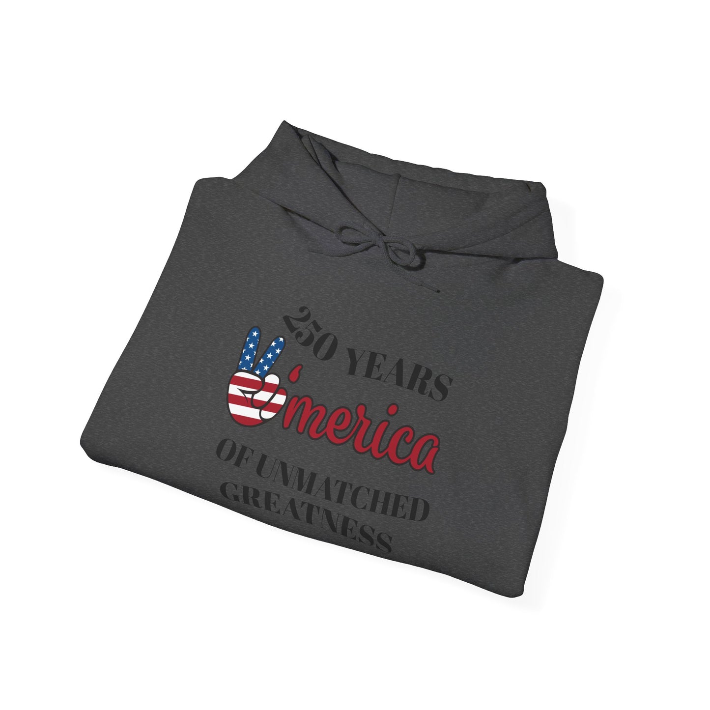 Patriotic 'America of Unmatched Greatness' Hoodie – USA Flag LOVE Graphic