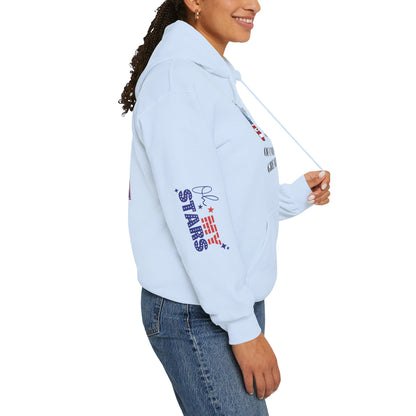 Patriotic 'America of Unmatched Greatness' Hoodie – USA Flag LOVE Graphic