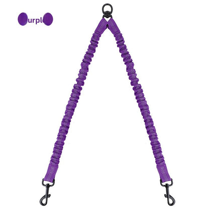 Dual Bungee Dog Leash with Anti-Tangle Double Attachment