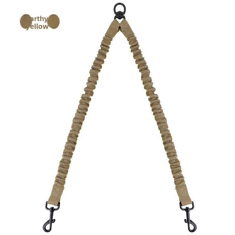 Dual Bungee Dog Leash with Anti-Tangle Double Attachment