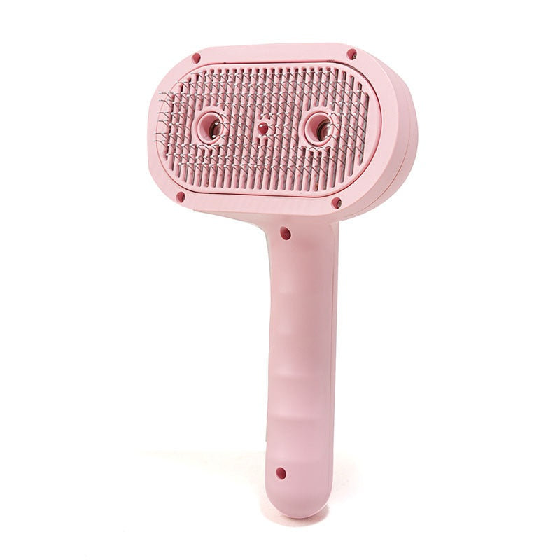 2-in-1 Electric Pet Spray Grooming Brush | Self-Cleaning Deshedding Comb