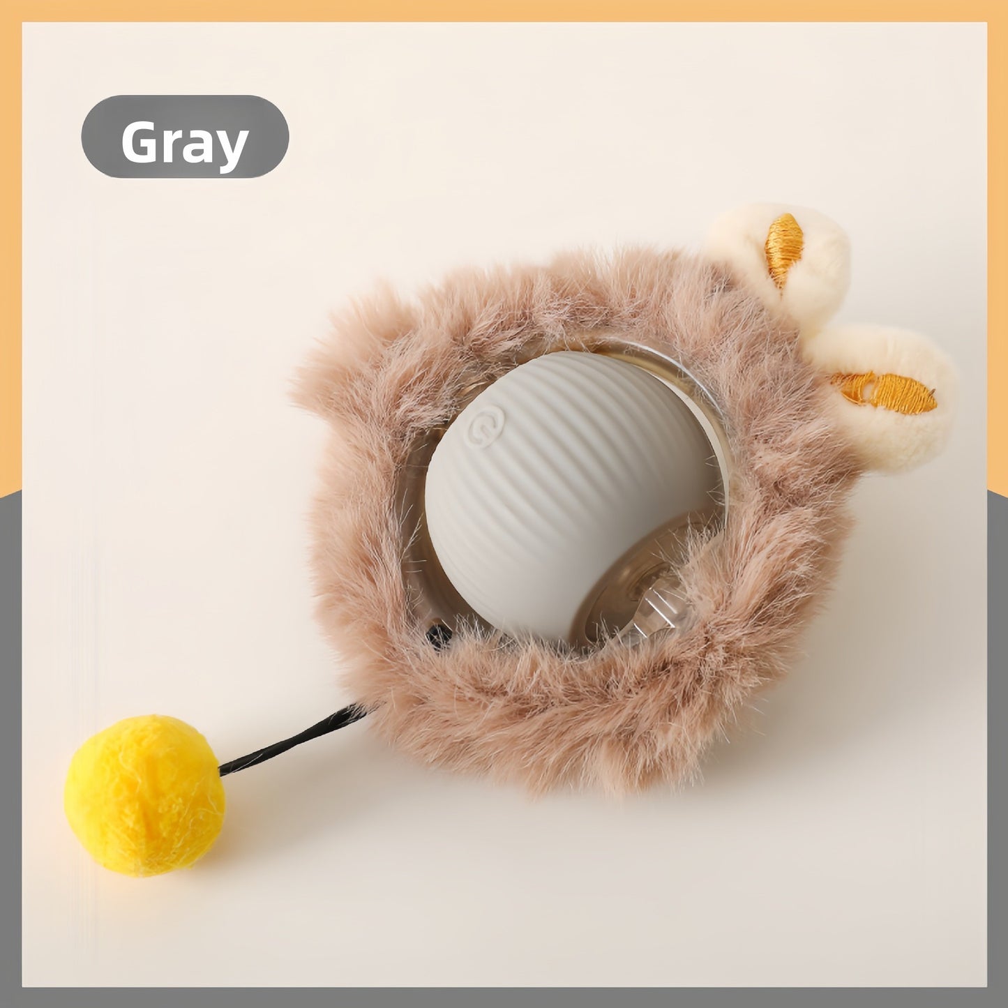 Rechargeable Smart Interactive Pet Ball ? Automatic Bouncing & Teaser Rope Toy for Dogs & Cats