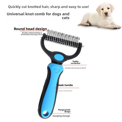 Universal Pet Hair Removal & Detangling Comb for Dogs & Cats