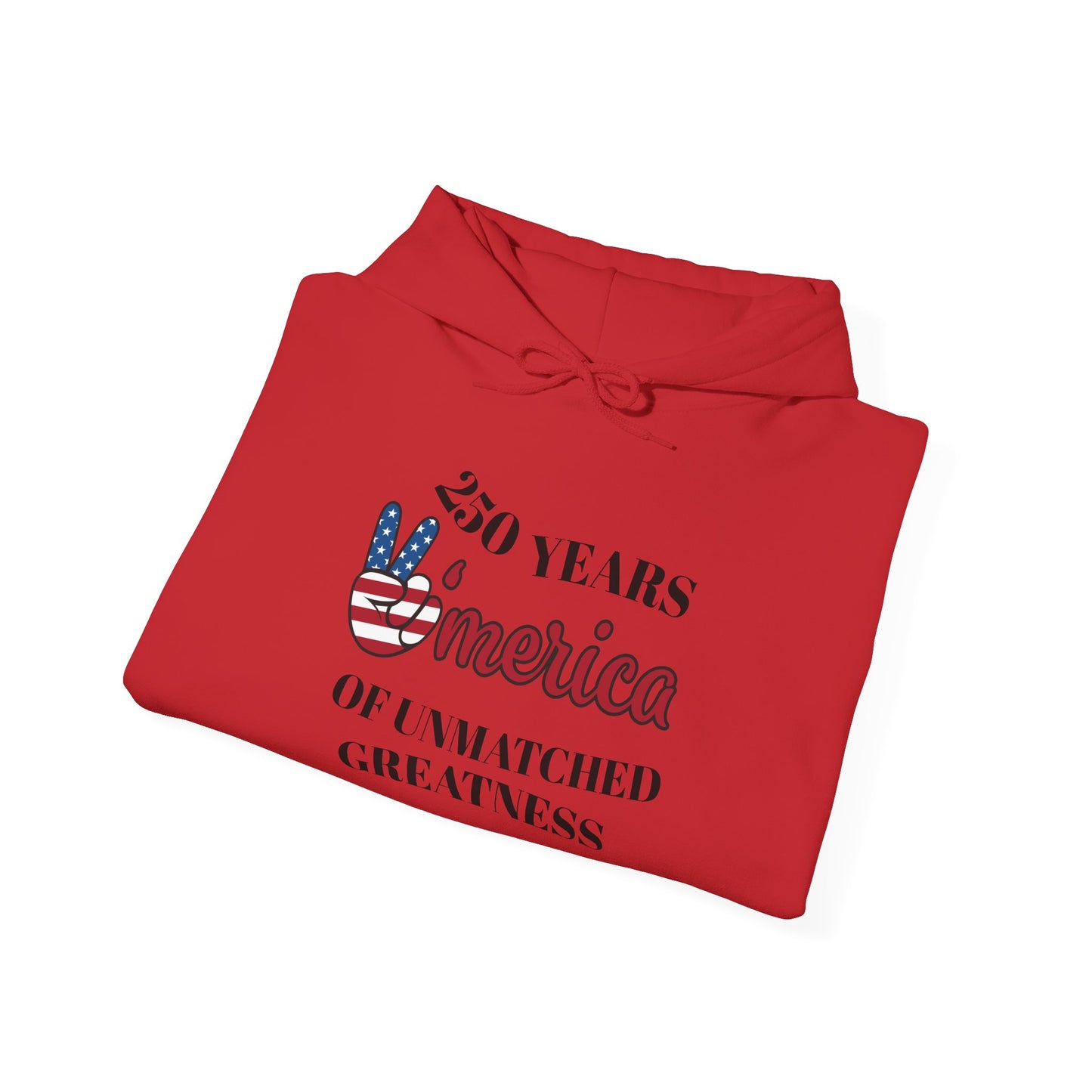 Patriotic 'America of Unmatched Greatness' Hoodie – USA Flag LOVE Graphic