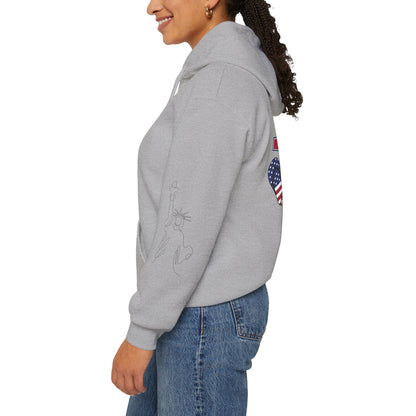 Patriotic 'America of Unmatched Greatness' Hoodie – USA Flag LOVE Graphic