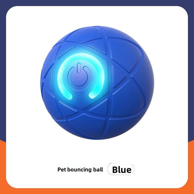 Rechargeable Smart Interactive Pet Ball ? Automatic Bouncing & Teaser Rope Toy for Dogs & Cats