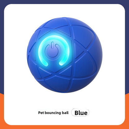 Rechargeable Smart Interactive Pet Ball ? Automatic Bouncing & Teaser Rope Toy for Dogs & Cats