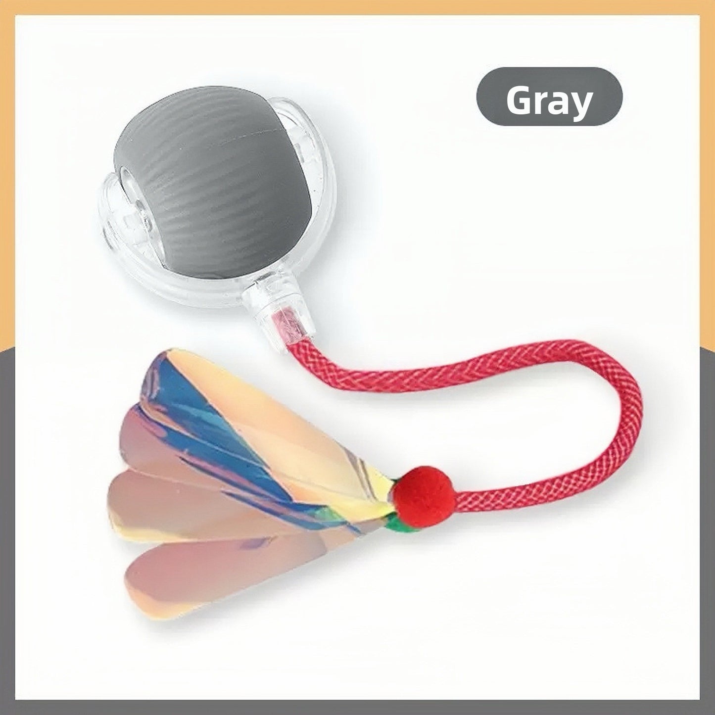Rechargeable Smart Interactive Pet Ball ? Automatic Bouncing & Teaser Rope Toy for Dogs & Cats