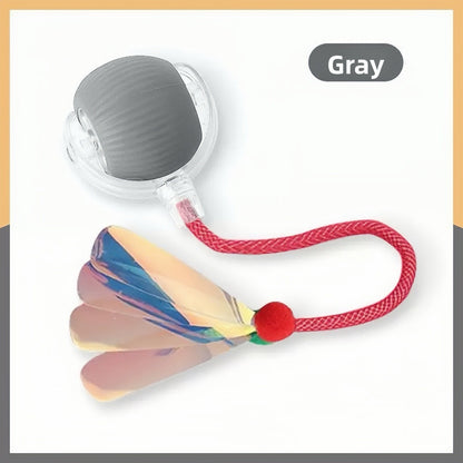 Rechargeable Smart Interactive Pet Ball ? Automatic Bouncing & Teaser Rope Toy for Dogs & Cats