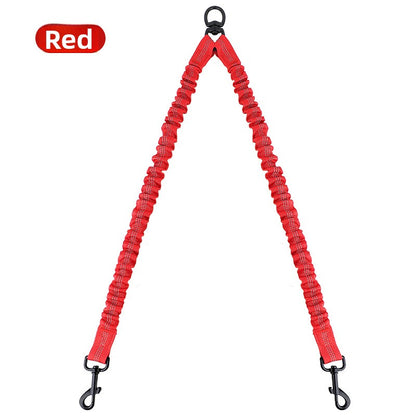 Dual Bungee Dog Leash with Anti-Tangle Double Attachment