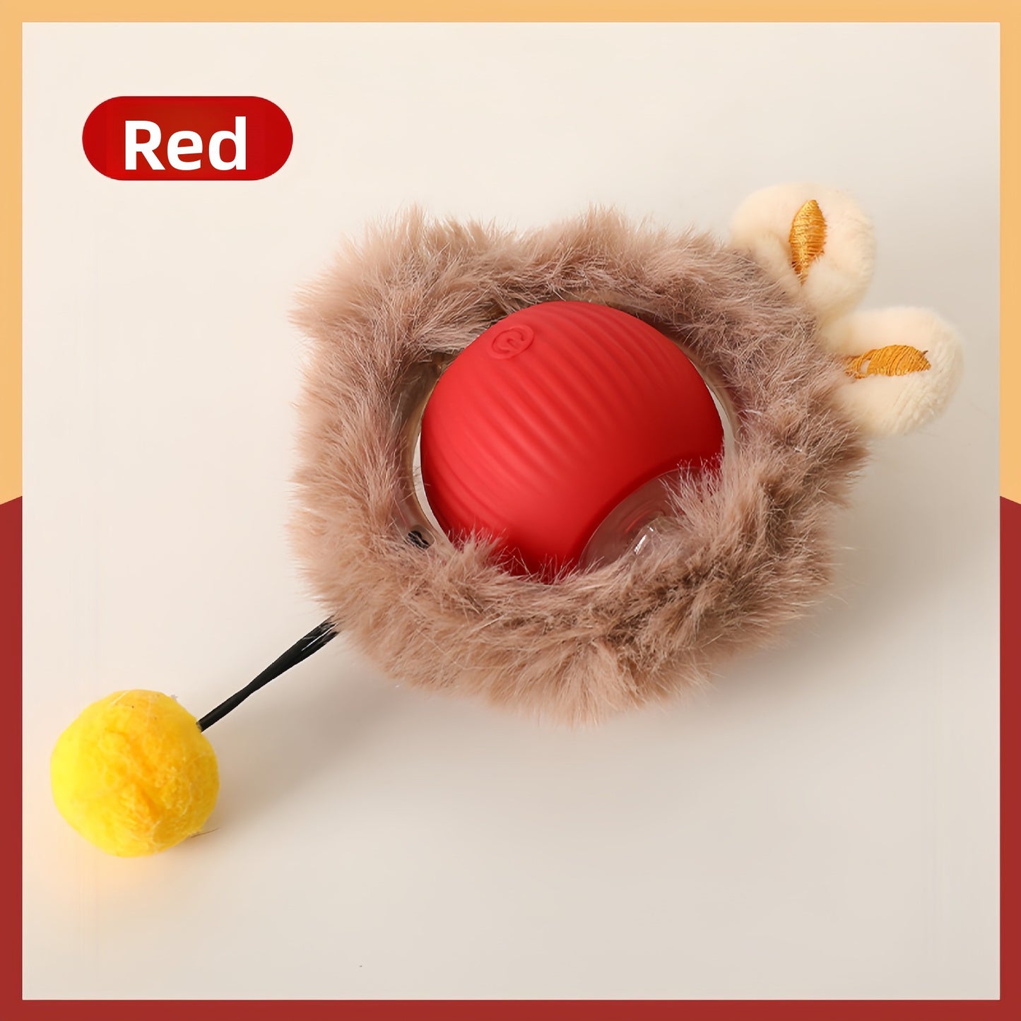Rechargeable Smart Interactive Pet Ball ? Automatic Bouncing & Teaser Rope Toy for Dogs & Cats