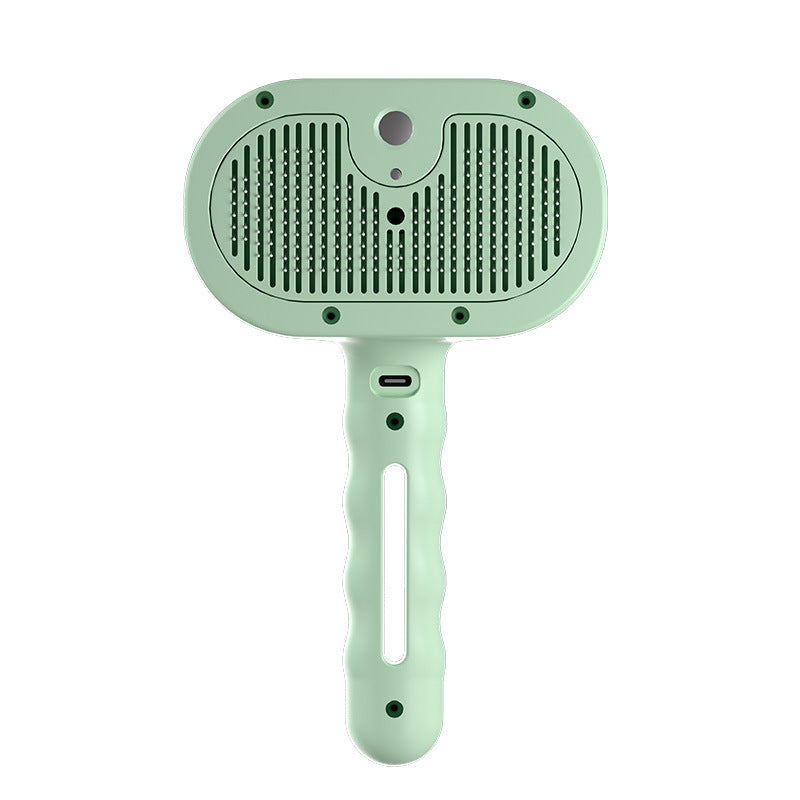 2-in-1 Electric Pet Spray Grooming Brush | Self-Cleaning Deshedding Comb