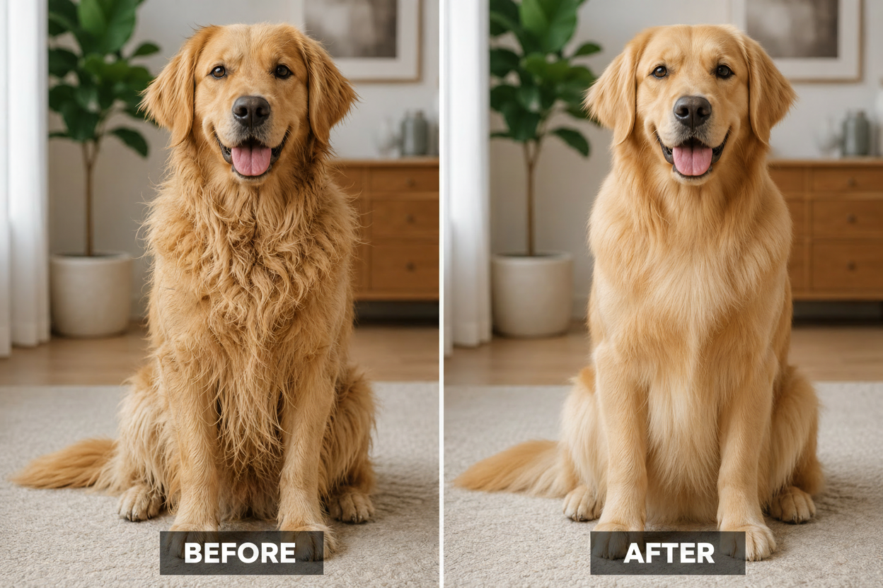 Universal Pet Hair Removal & Detangling Comb for Dogs & Cats