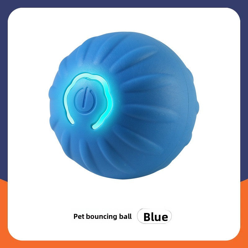 Rechargeable Smart Interactive Pet Ball ? Automatic Bouncing & Teaser Rope Toy for Dogs & Cats