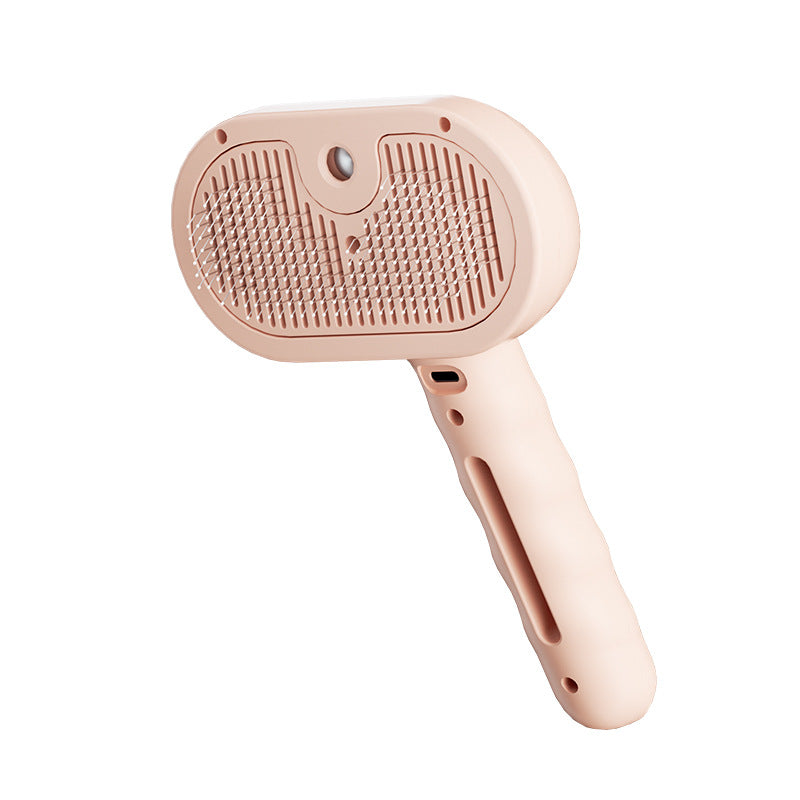 2-in-1 Electric Pet Spray Grooming Brush | Self-Cleaning Deshedding Comb