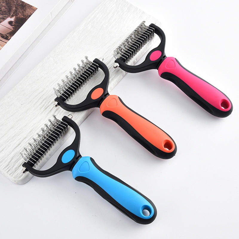 Universal Pet Hair Removal & Detangling Comb for Dogs & Cats