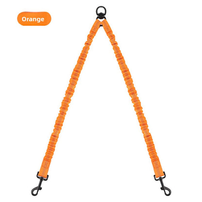 Dual Bungee Dog Leash with Anti-Tangle Double Attachment