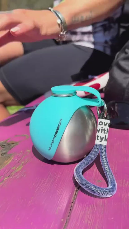 Portable Water Bottle with Bowl